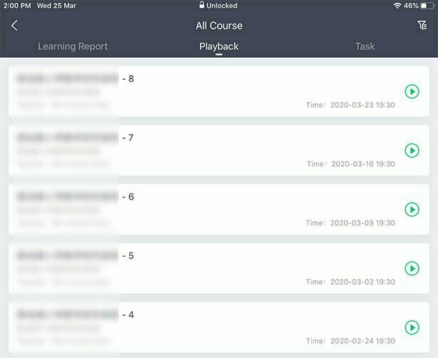 Lessons revise in Online Interactive Classes