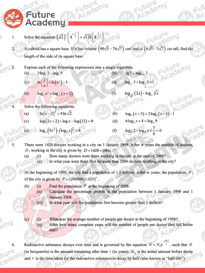 Trickiest Math Topics Students Face in Upper Secondary 2