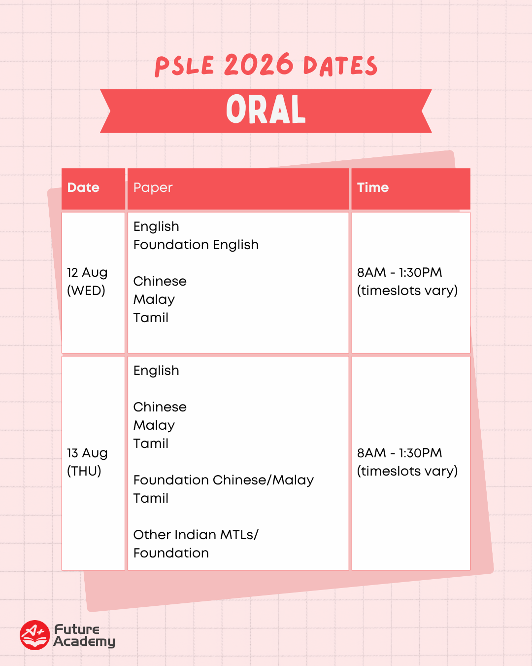 PSLE Exam Timetable Dates And Preparation Tips (2026) 7