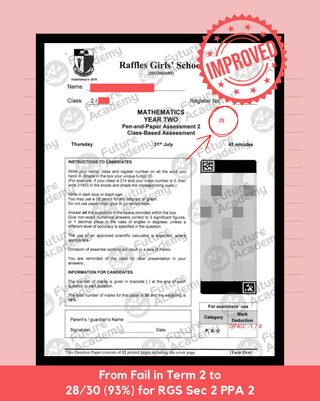 Fail to A in One Term: How Tuition Helped An RGS Student Excel 8